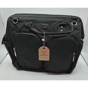 Pomelo Best Diaper Bag Tote with Stroller Straps and Changing Pad BlackNew